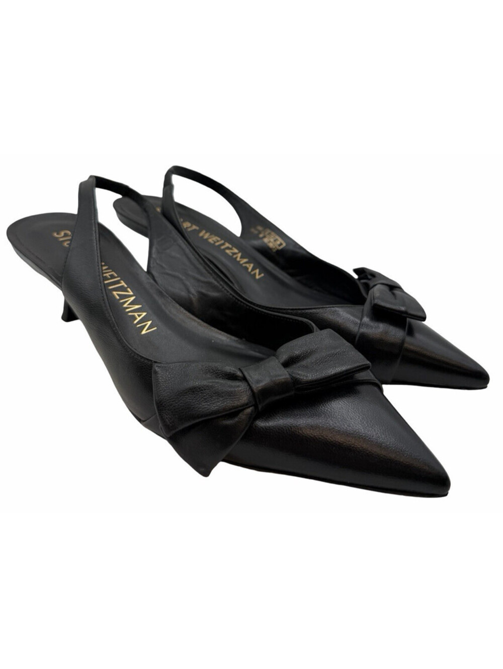 Stuart Weitzman Sofia 50 Slingback Bow Heels Black Size EU 38.5 | US 8 B